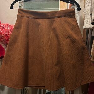 Ribbed Brown Skirt